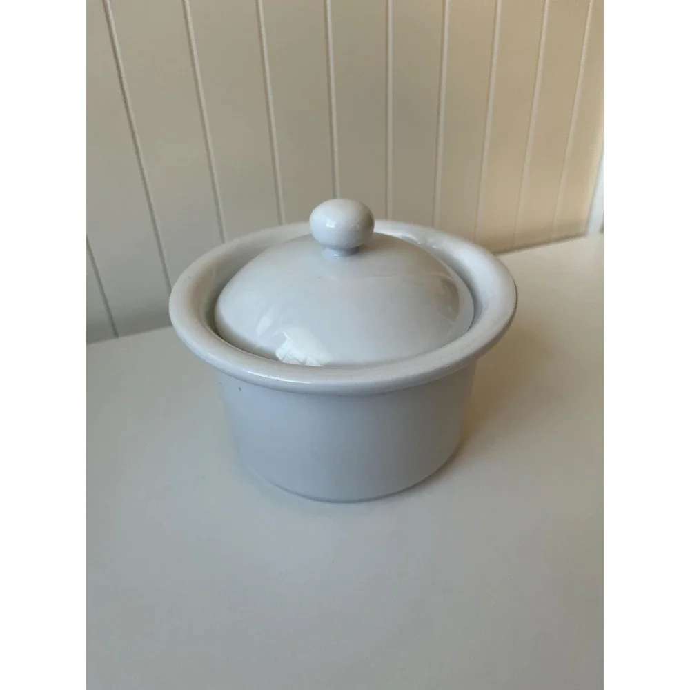 VTG Dansk Cafe Blanc Lidded Dish, Crock, Sugar Dish, Fondu Pot
